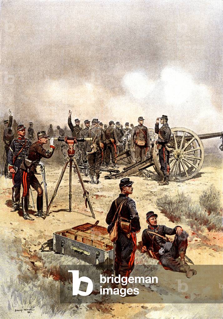 Artillery battery mounted campaign, 1889 (print)