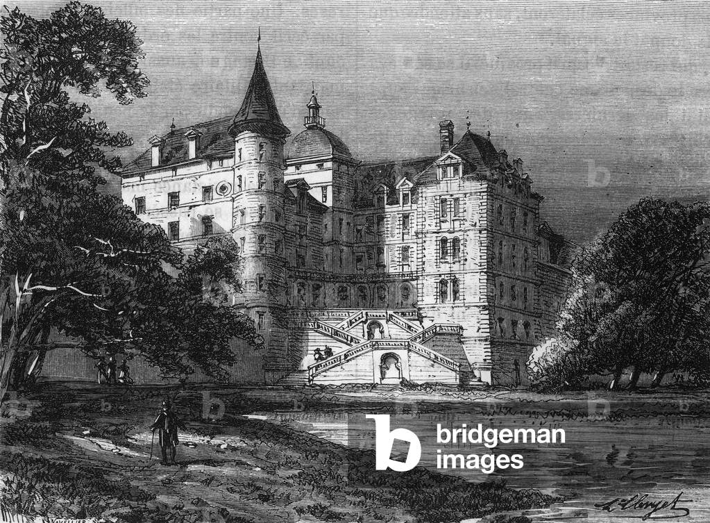 The castle of Vizille, 19th century (engraving)