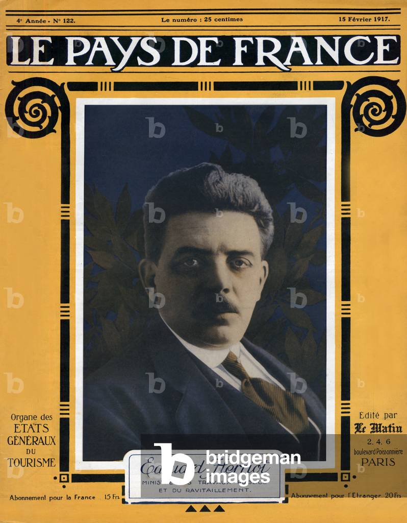 Edouard Herriot: Front page of paper 