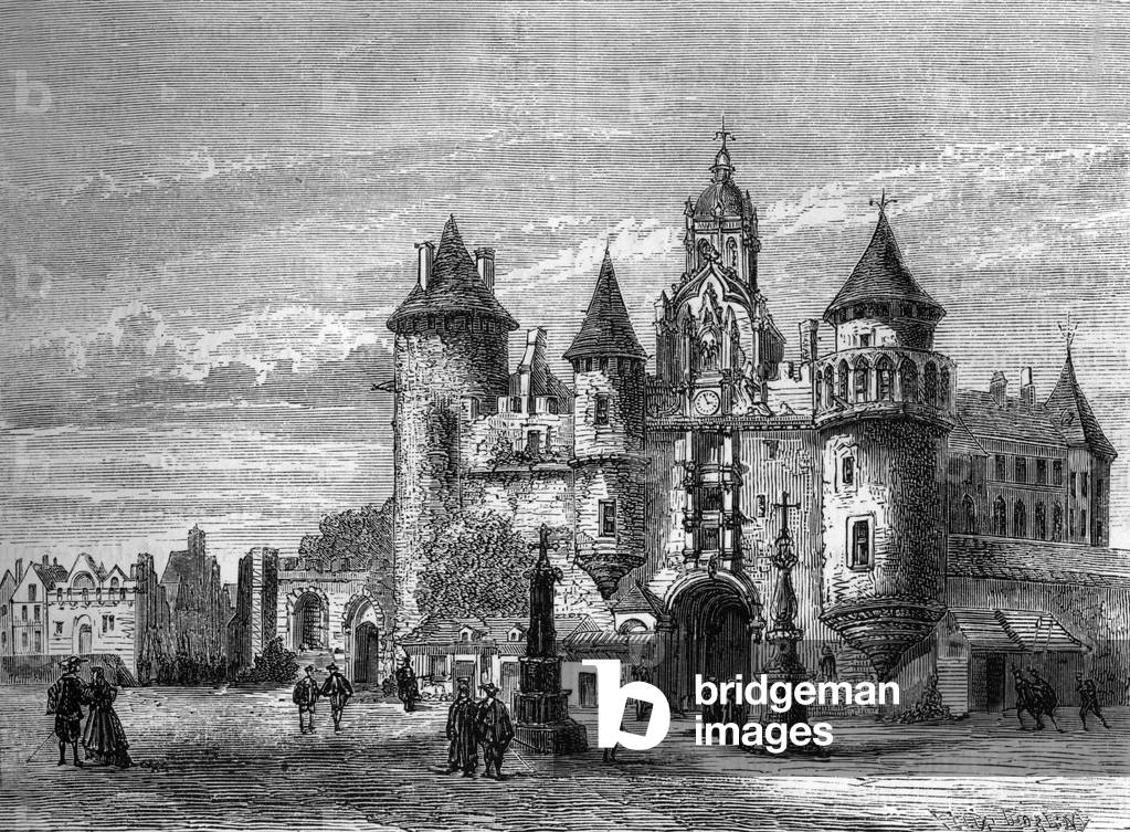 The Grand Chatelet in Paris, 19th century (engraving)