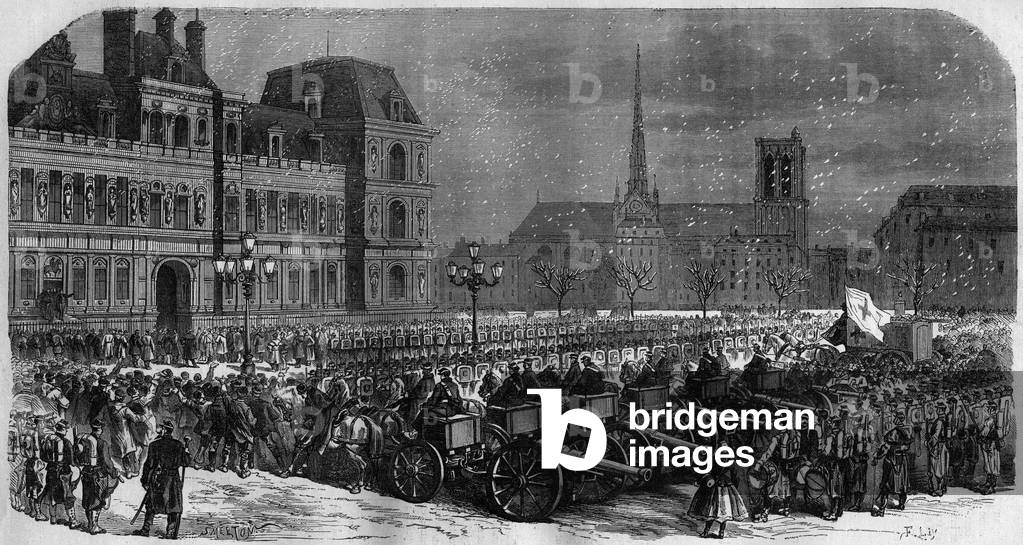 Franco Prussian War: Defence of Paris in 1871 (engraving)