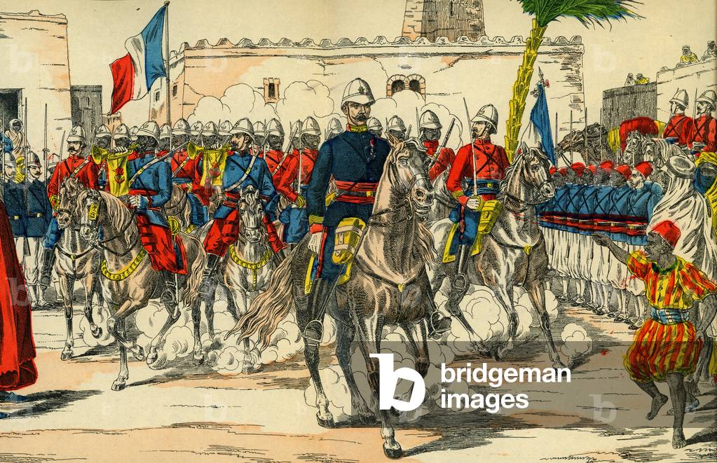 Entry of the column of Lieutenant Colonel Bonnier at Timbuktu on January 10, 1894 Image of Epinal Pellerin circa 1900