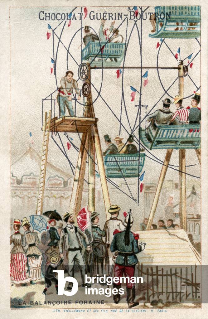The fairground swing, c.1900 (chromo)
