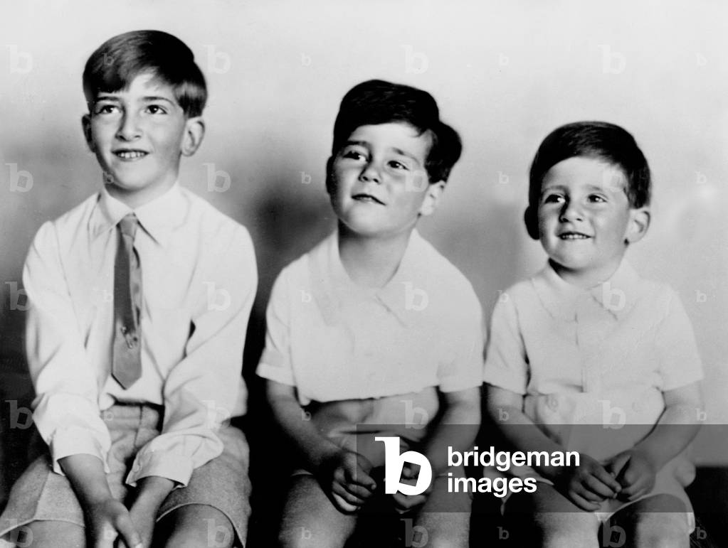 Peter II  of Yugoslavia with his brothers, c.1936 (photo)