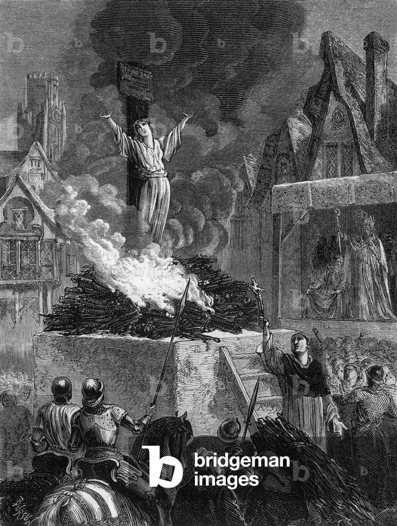 Death of Joan of Arc, 19th century (engraving)