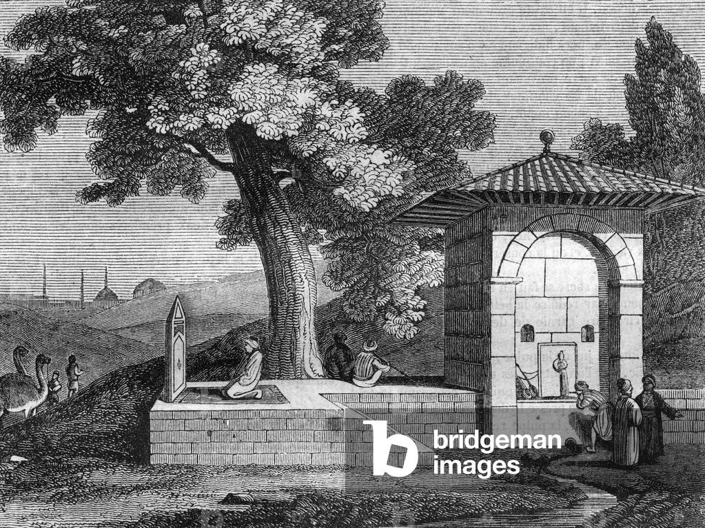 Muslim oratory, 1835 (engraving)