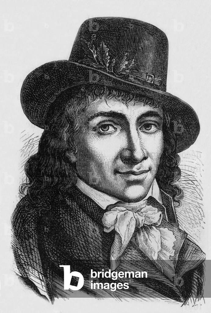 Camille Desmoulins,   French journalist and republican lawyer, 19th century (engraving)