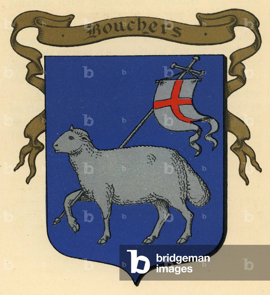 arms of the community of butchers of Paris under the Ancien Regime