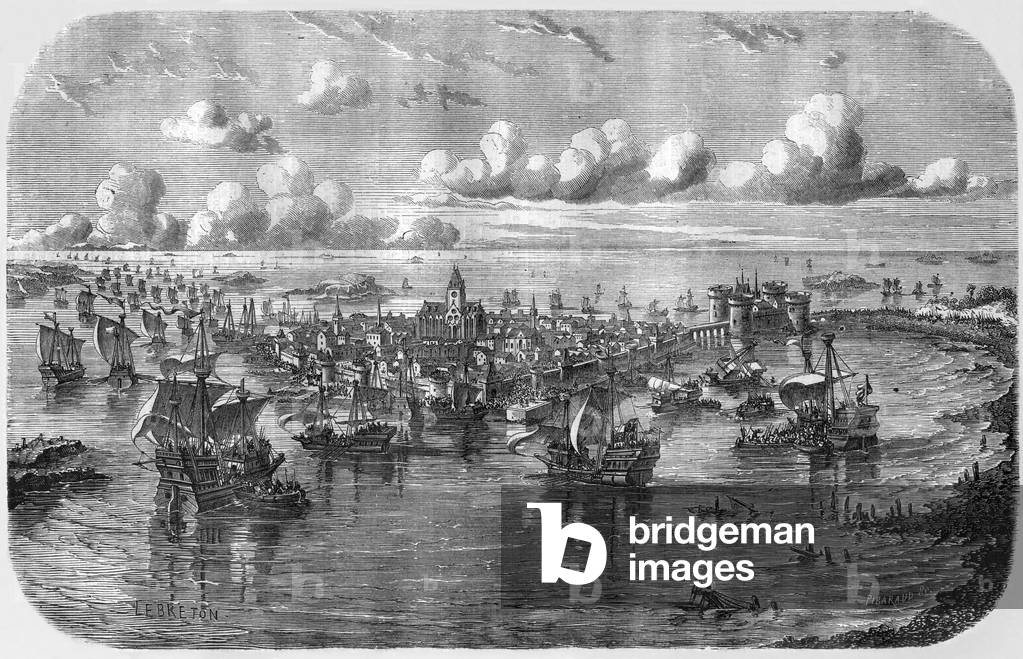 Capture of Saint Malo, 19th century (engraving)