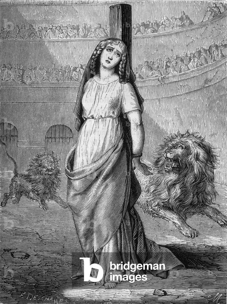 Saint Blandine, 19th century (engraving)