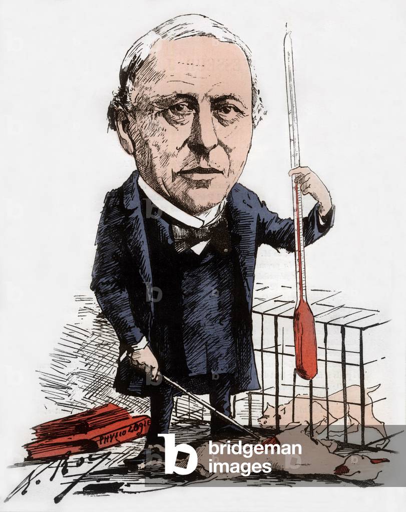 Professor Jules Beclard  French physiologist, cartoon by Rocc. 1892-1894