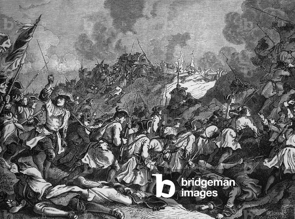 Battle of Denain, 19th century (engraving)