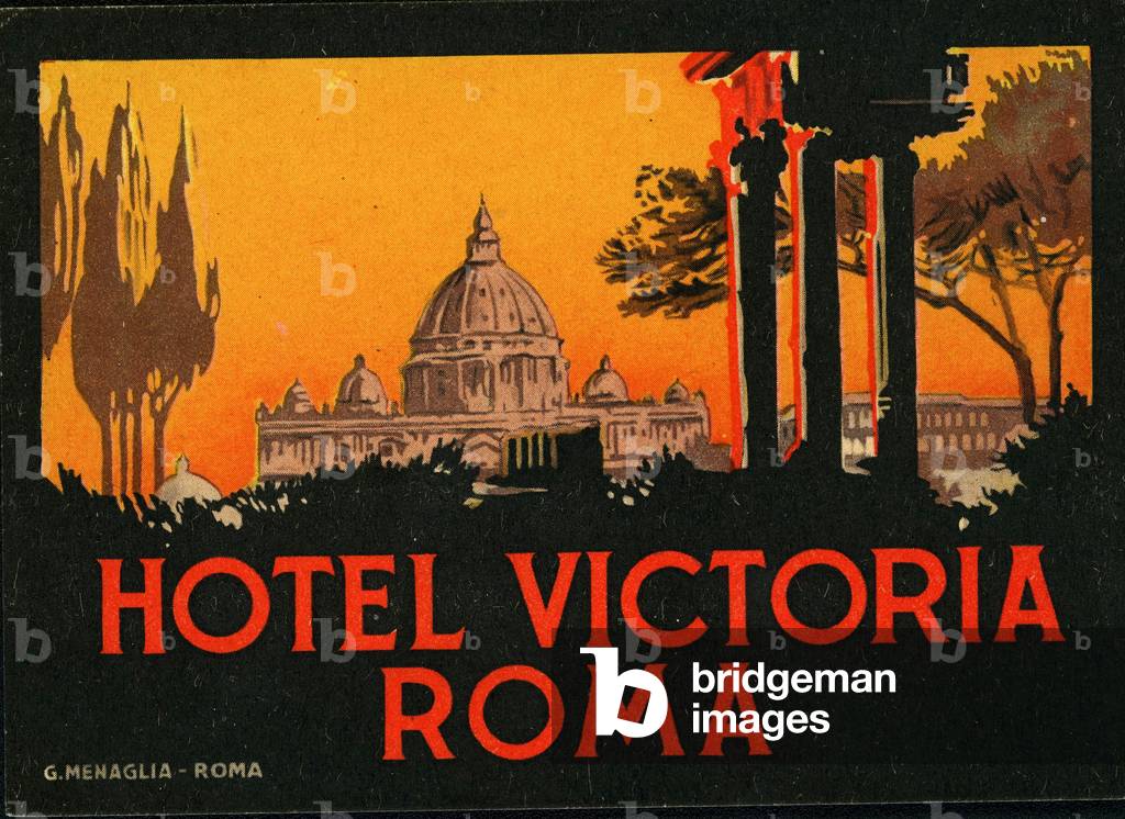 Etiquette de bagage Hotel Victoria Roma