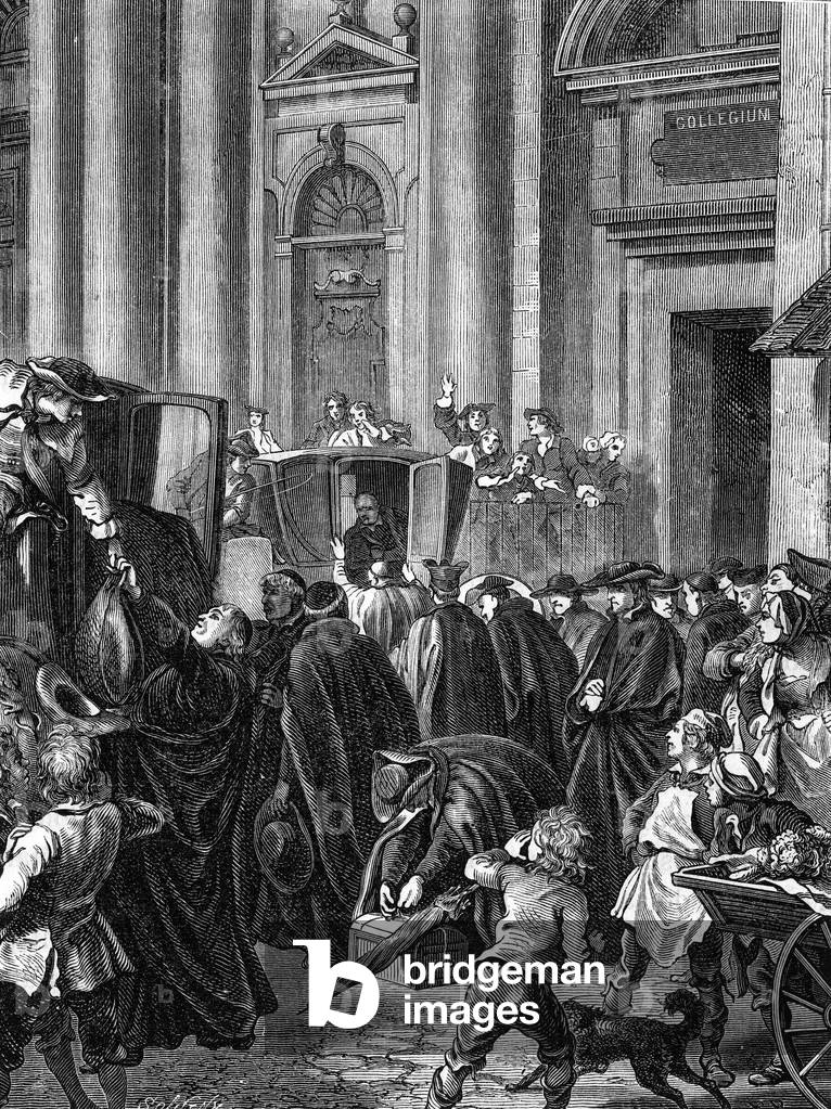 Expulsion of the Jesuits, 19th century (engraving)