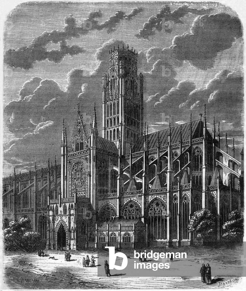 Rouen, 19th century (engraving)