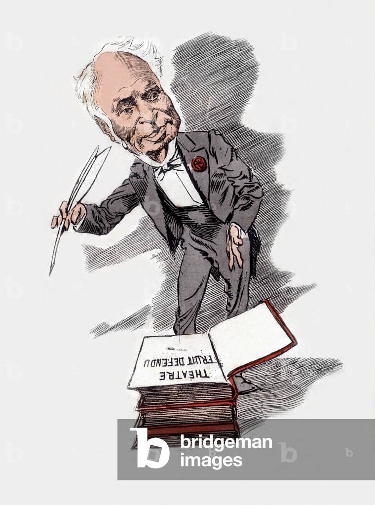 Camille Doucet  French poet and playwright, cartoon by Luque c. 1892-1894