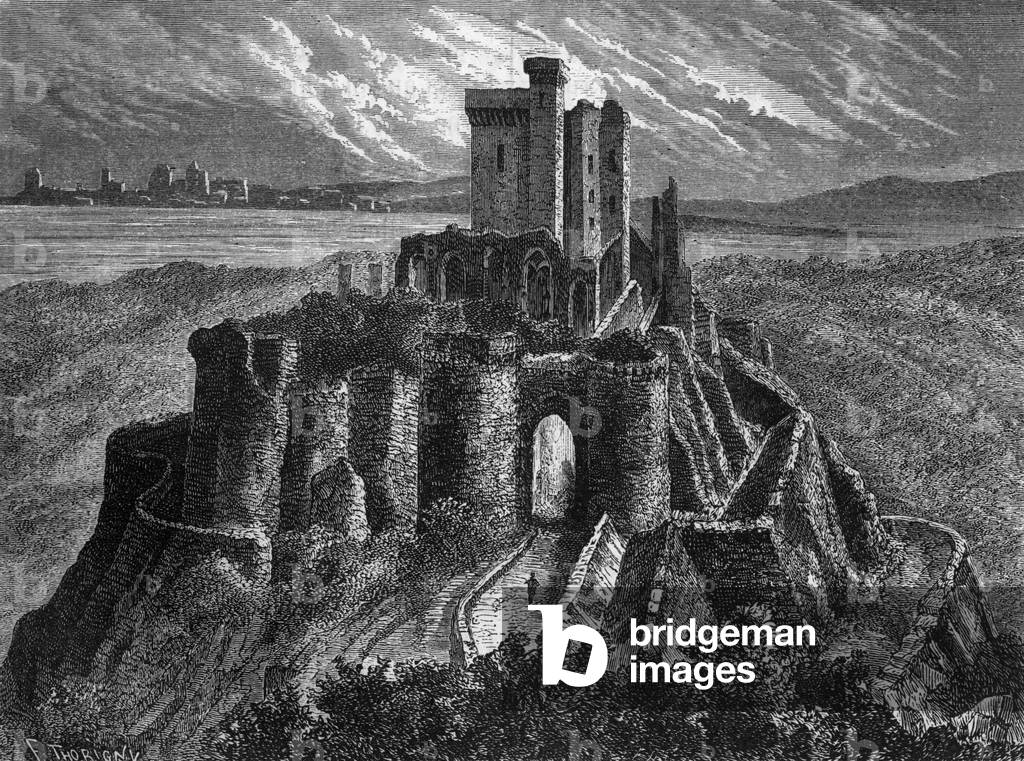 Château d'Arques, 19th century (engraving)