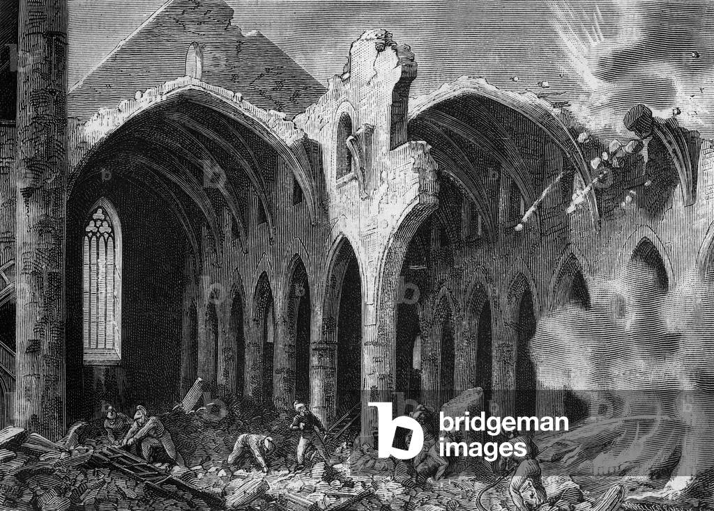 Siege of Strasbourg, 19th century (engraving)