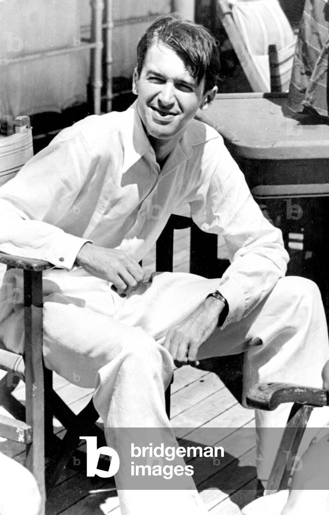 James Stewart (1908-1997) aboard transatlantic liner 