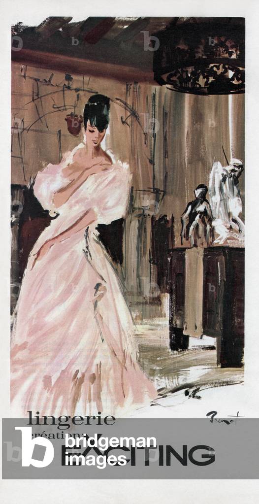 French advertisement for Creation Exciting underwear, 1965 (colour litho)
