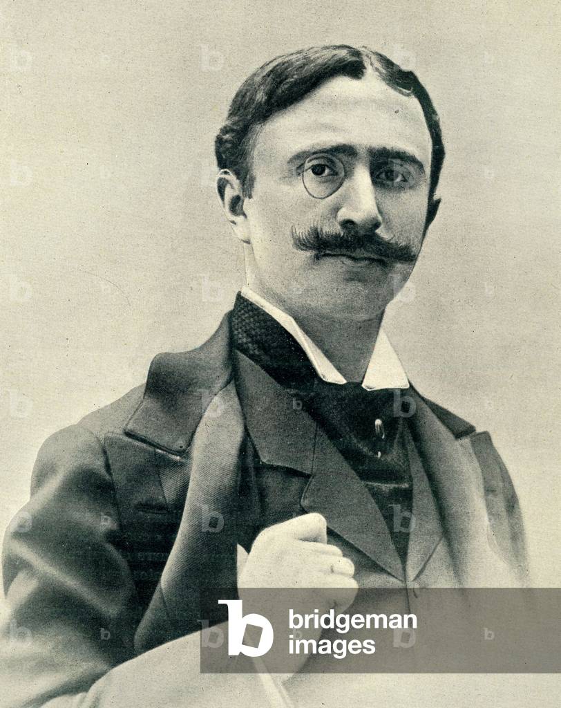 Lucien Muhlfeld 1870 1902 French novelist and dramatic critic Photograph from the Revue Illustree in 1899