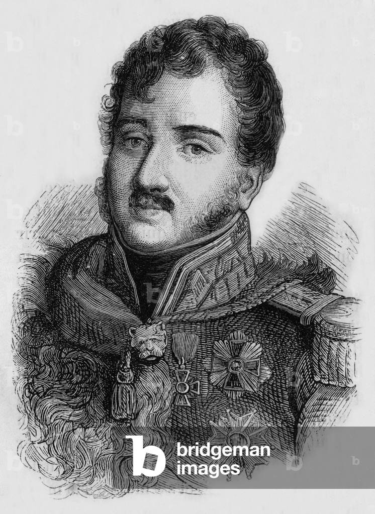 General Joseph Poniatowski, 19th century (engraving)