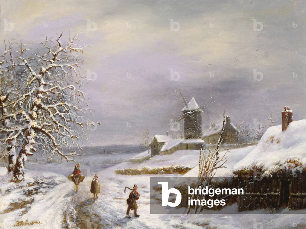 Winter Scene with Figures