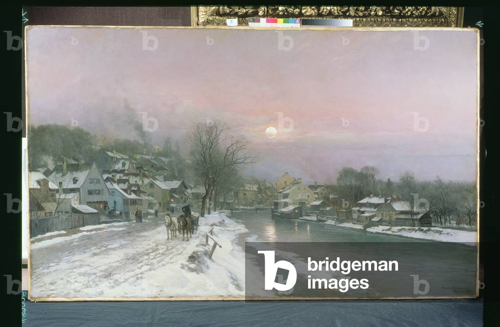 A Canal Scene in Winter