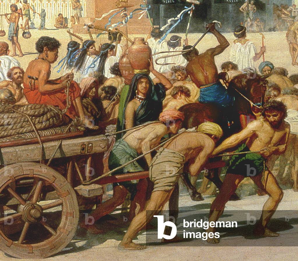 Israele in Egitto, 1867 (olio su tela) (dettaglio del 6122)