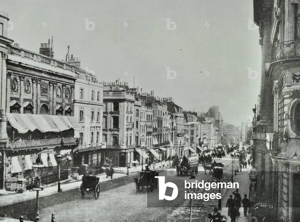 Saint James's Street, Westminster LB: looking south, 1896 (b/w photo)