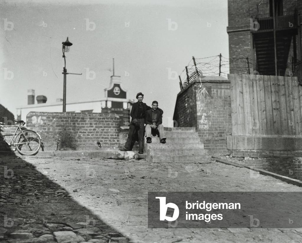 Blackwall Stairs, entrance from Blackwall Way, 1938 (b/w photo)
