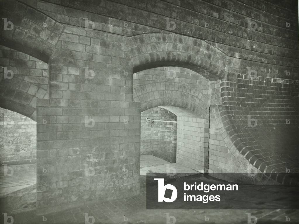 A view of London sewage system, 1939 (b/w photo)