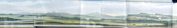 Little Primrose Hill, Primrose Hill and Hampstead, detail from 'A Panoramic View round the Regent's Park', pub. by Ackermann, 1831 (aquatint)