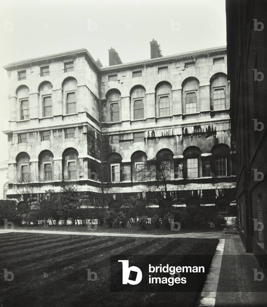 Treasury, Whitehall, Westminster LB: west elevation, 1927 (b/w photo)