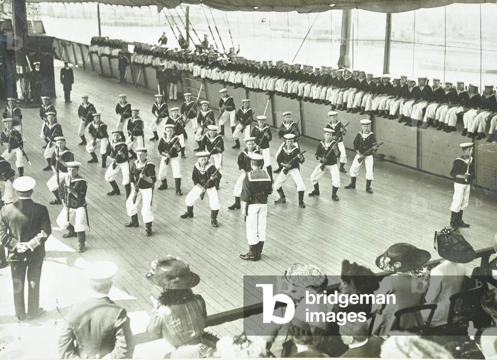 Exmouth Training Ship, Essex, 1910 (b/w photo)