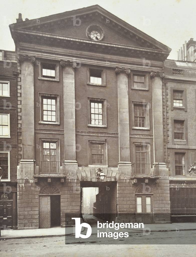 View of Middle Temple Gate House, London, 1885 (b/w photo)