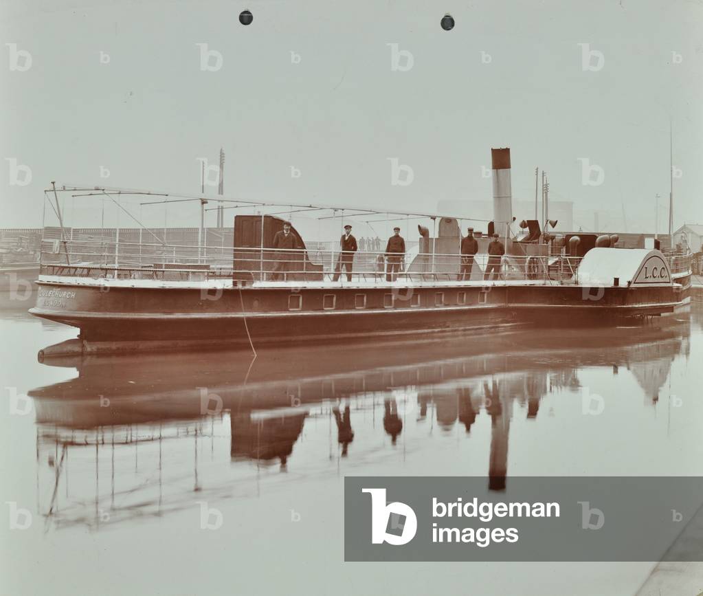 View of LLC Steamboat 'Colechurch', 1908 (b/w photo)