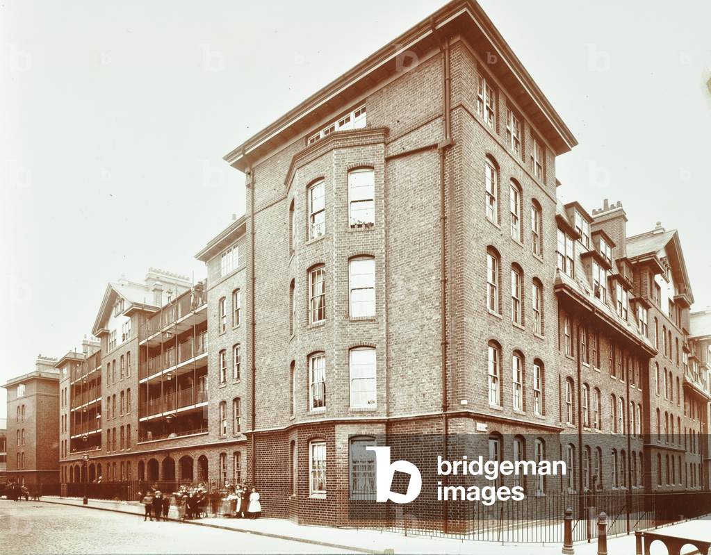 Swan Lane Estate, Rotherhithe, London, 1907 (b/w photo)