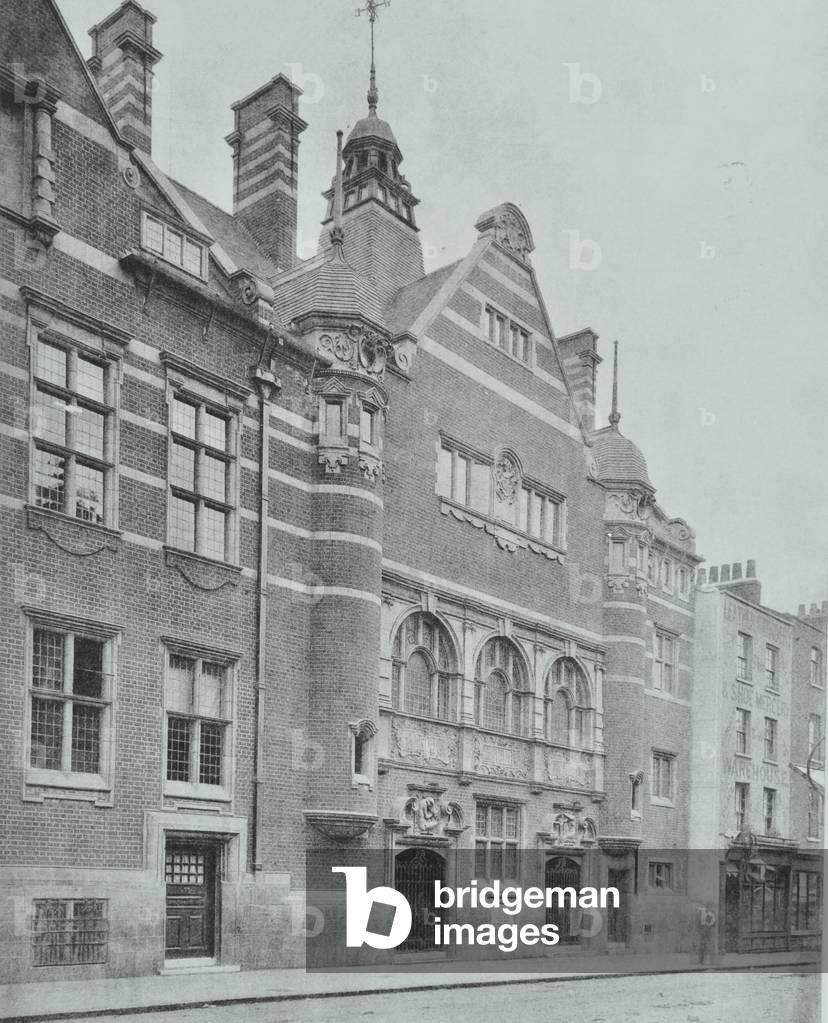 Shoreditch Public Baths: exterior, 1898 (b/w photo)