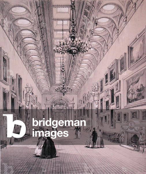 The Picture Gallery, Buckingham Palace, engraved by C. Graf, c.1880 (litho)