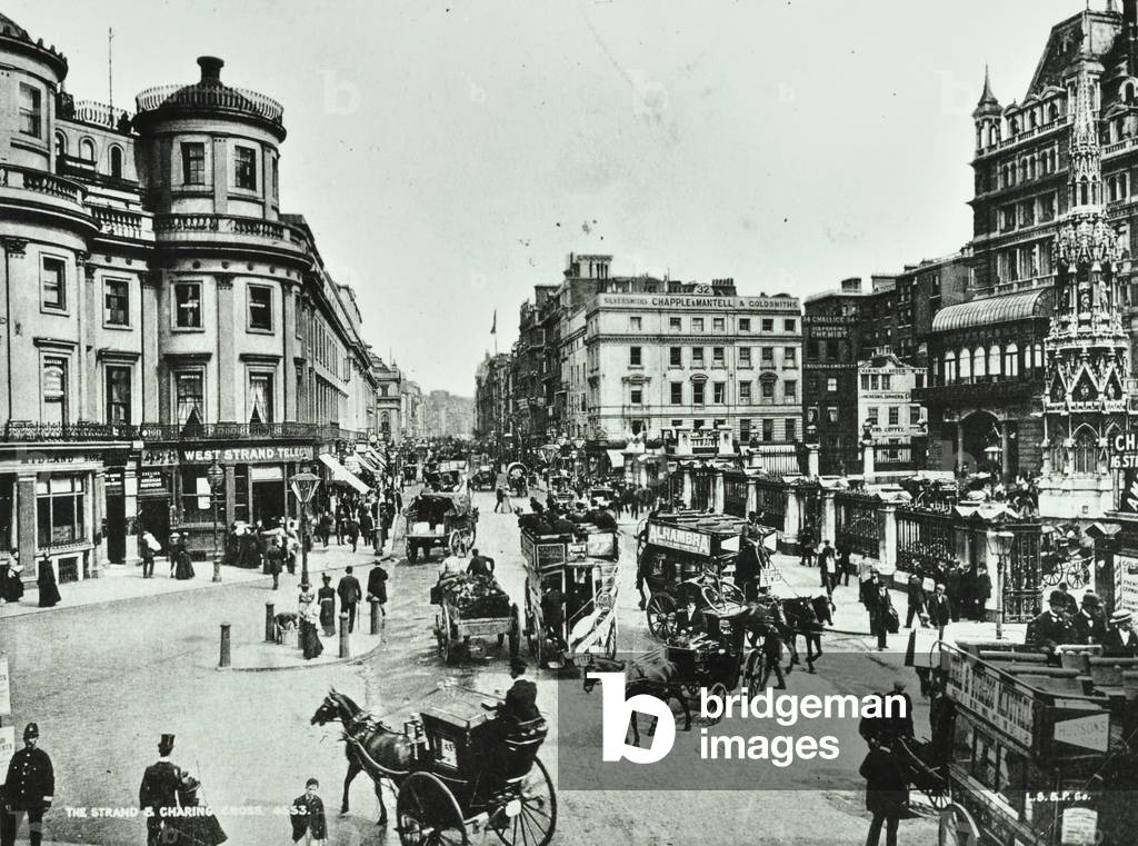 The Strand and Charing Cross, 1897 (b/w photo)