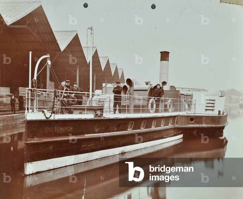 View of LLC Steamboat 'Colechurch', 1908 (b/w photo)