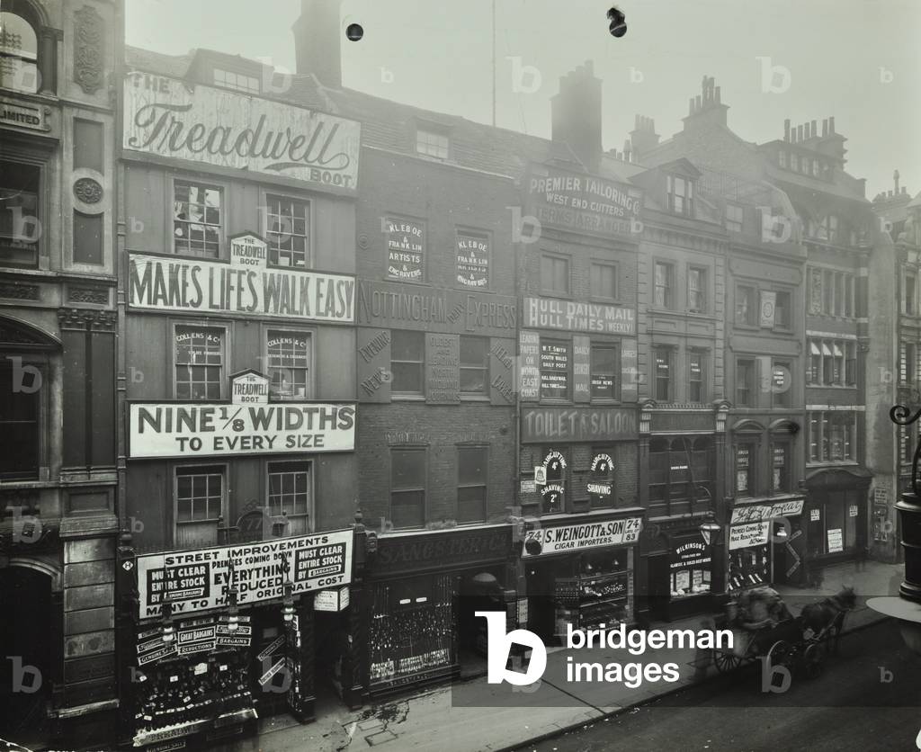 71-76 Fleet Street, City of London, 1912 (b/w photo)