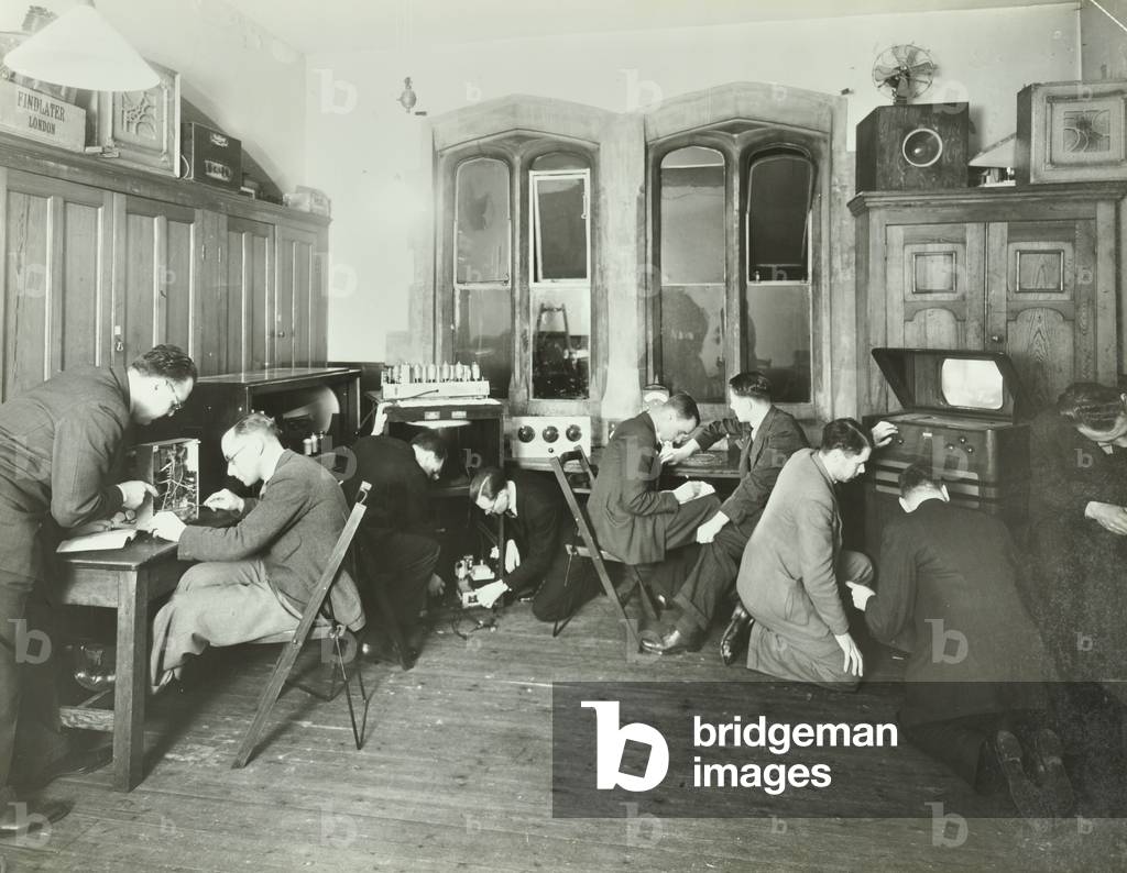 Norwood Technical Institute: television class, 1939 (b/w photo)