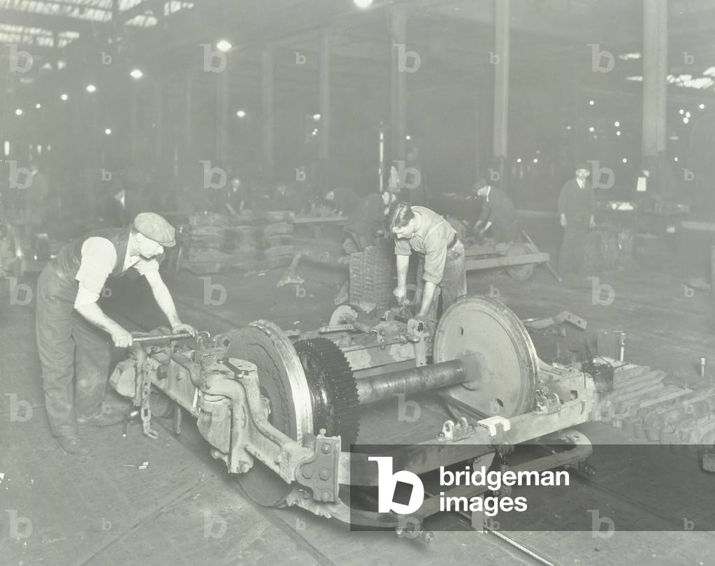Central Repair Depot: truck shop, 1932 (b/w photo)
