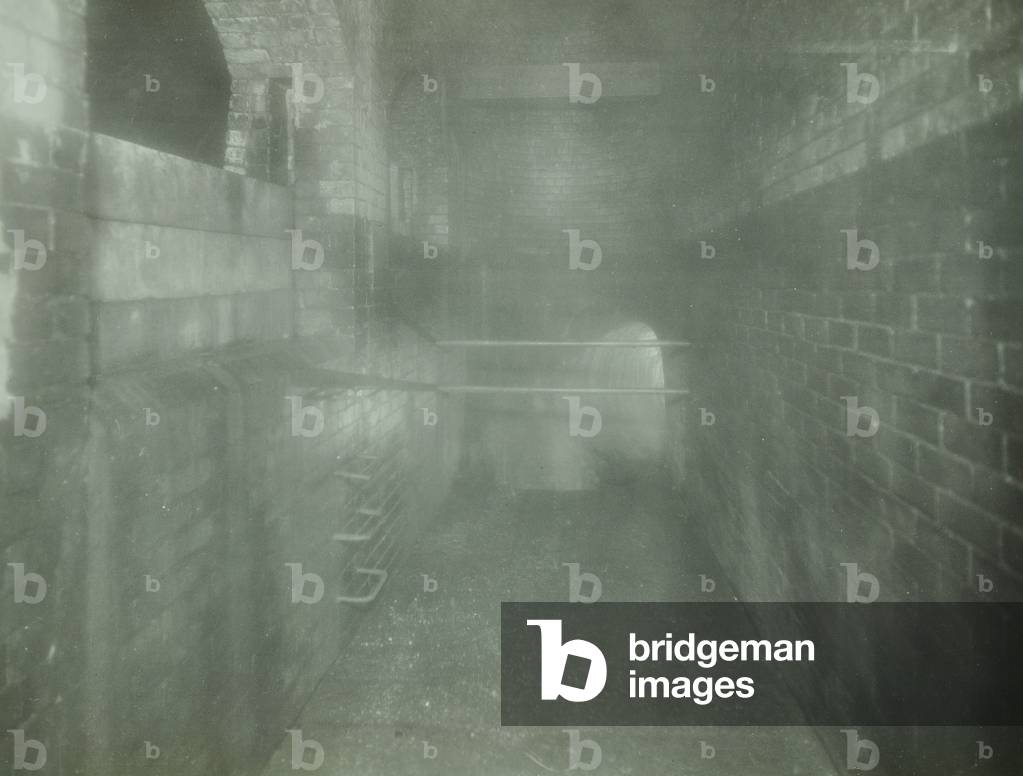 Sewerage pipe, 1939 (b/w photo)