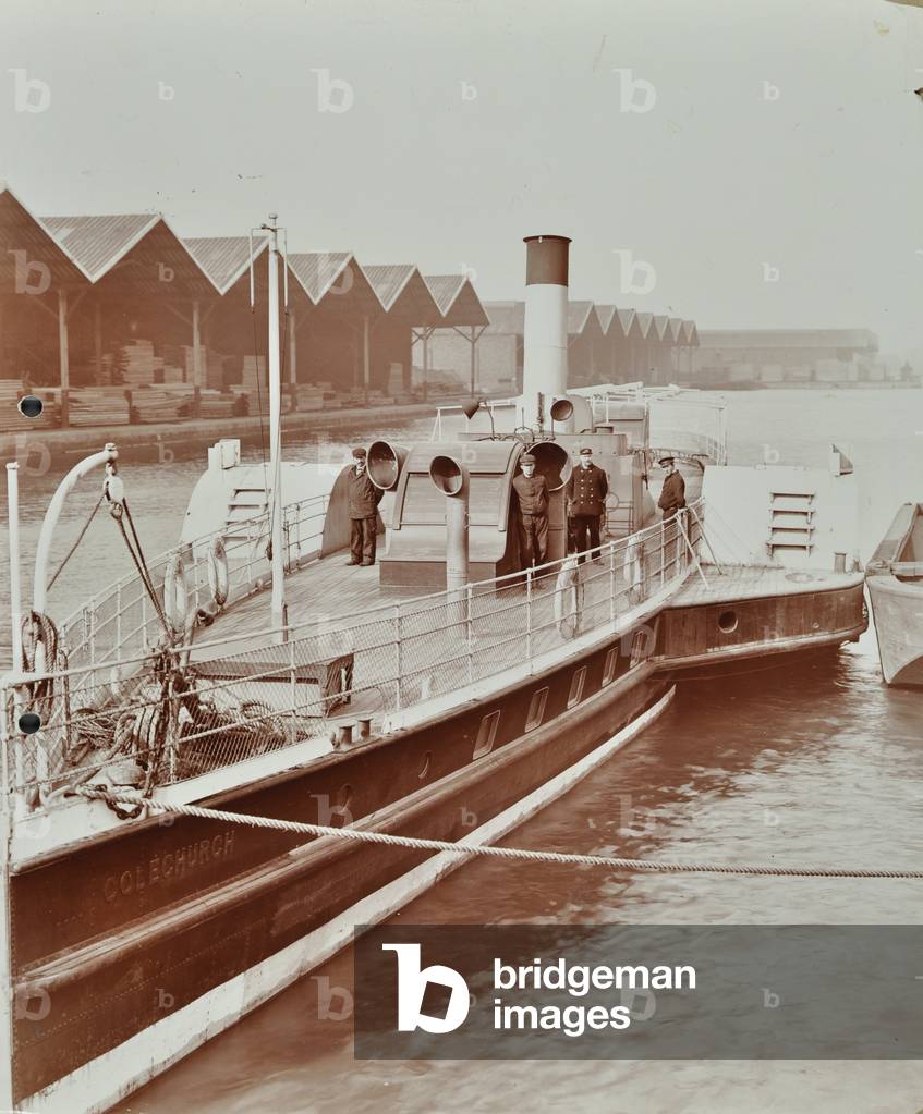 View of LLC Steamboat 'Colechurch', 1908 (b/w photo)