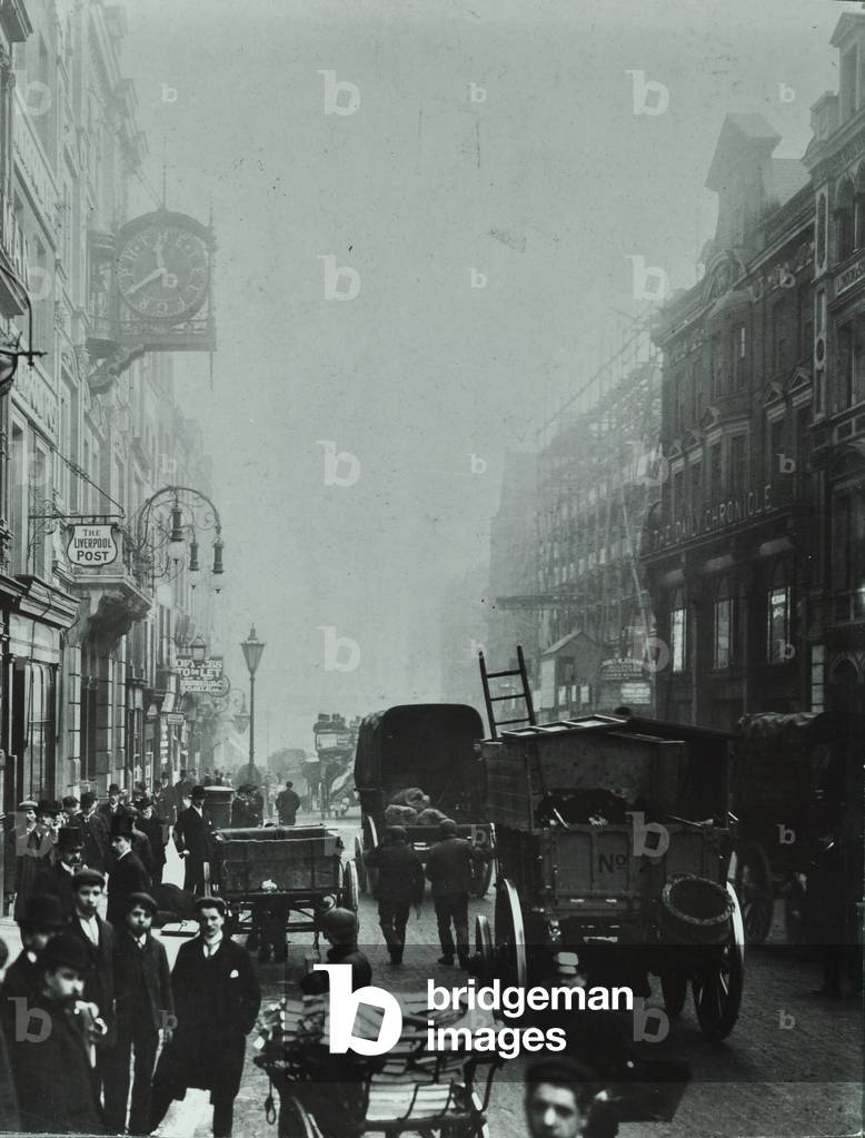 Fleet Street, looking east, London, 1902 (b/w photo)