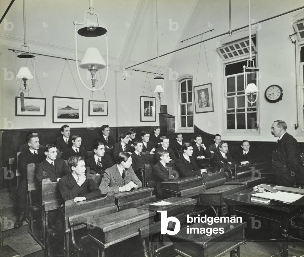 William Street School: civil service class, 1913 (b/w photo)