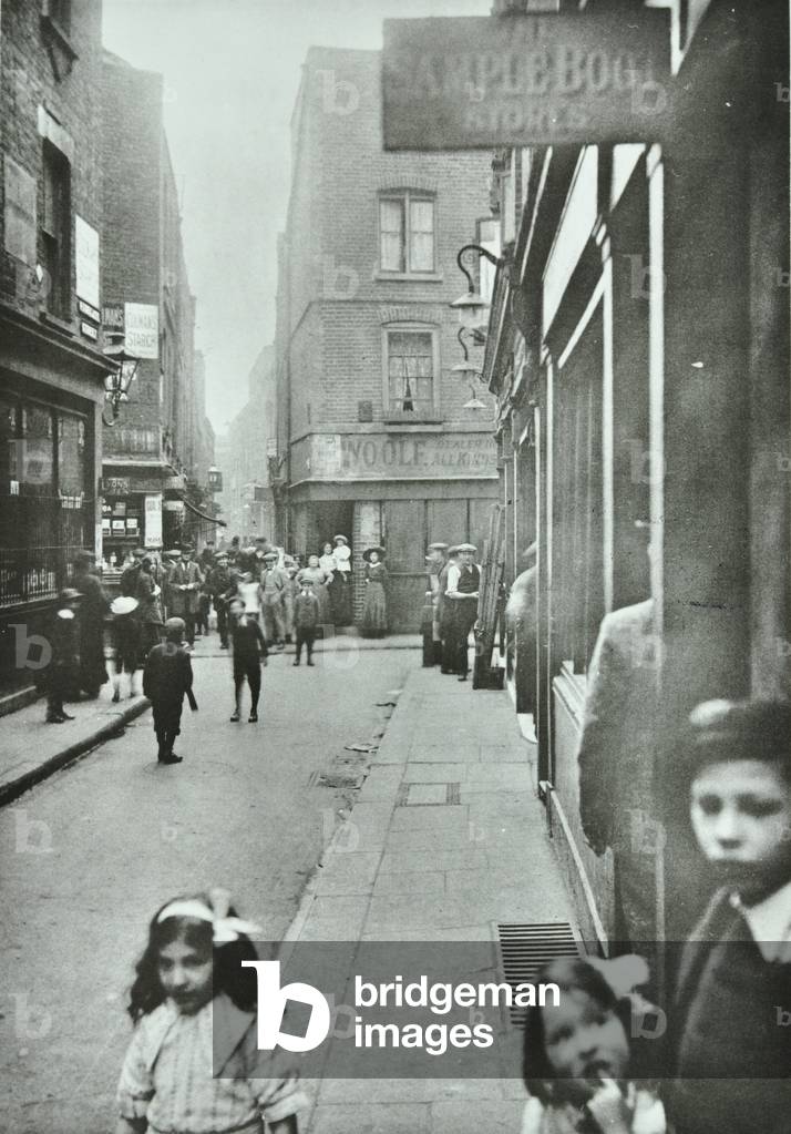 Widegate Street, looking to Artillery Passage, City of London, 1912 (b/w photo)